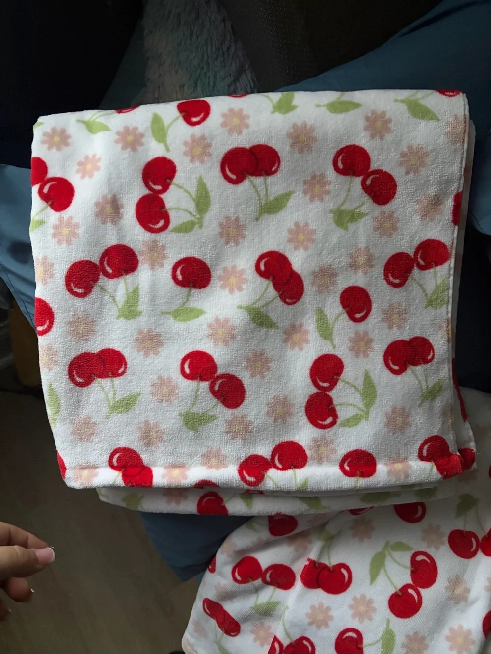 Kids Cherry Print Pajama Set - White and Red